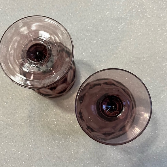 Thumbprint Provincial Purple Amethyst Stemmed Wine Vintage Imperial Glass 4 oz - Picture 5 of 9